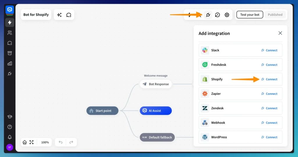 How to Integrate ChatBot with Shopify: Step-by-Step Easy Guide (2026) 5 Integrate ChatBot with Shopify